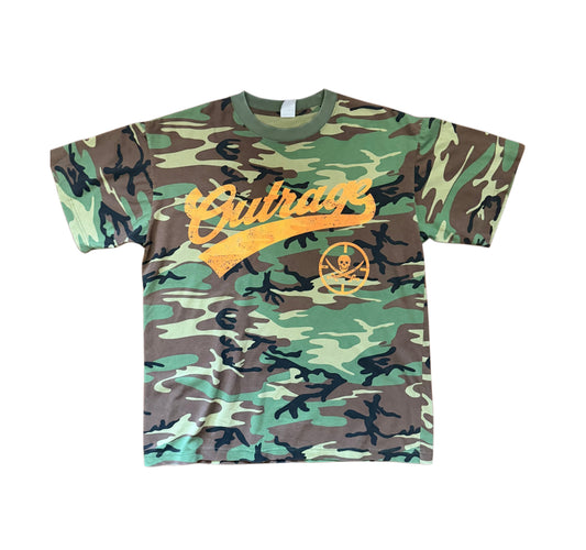 “OUTRAGE” Script T-Shirt